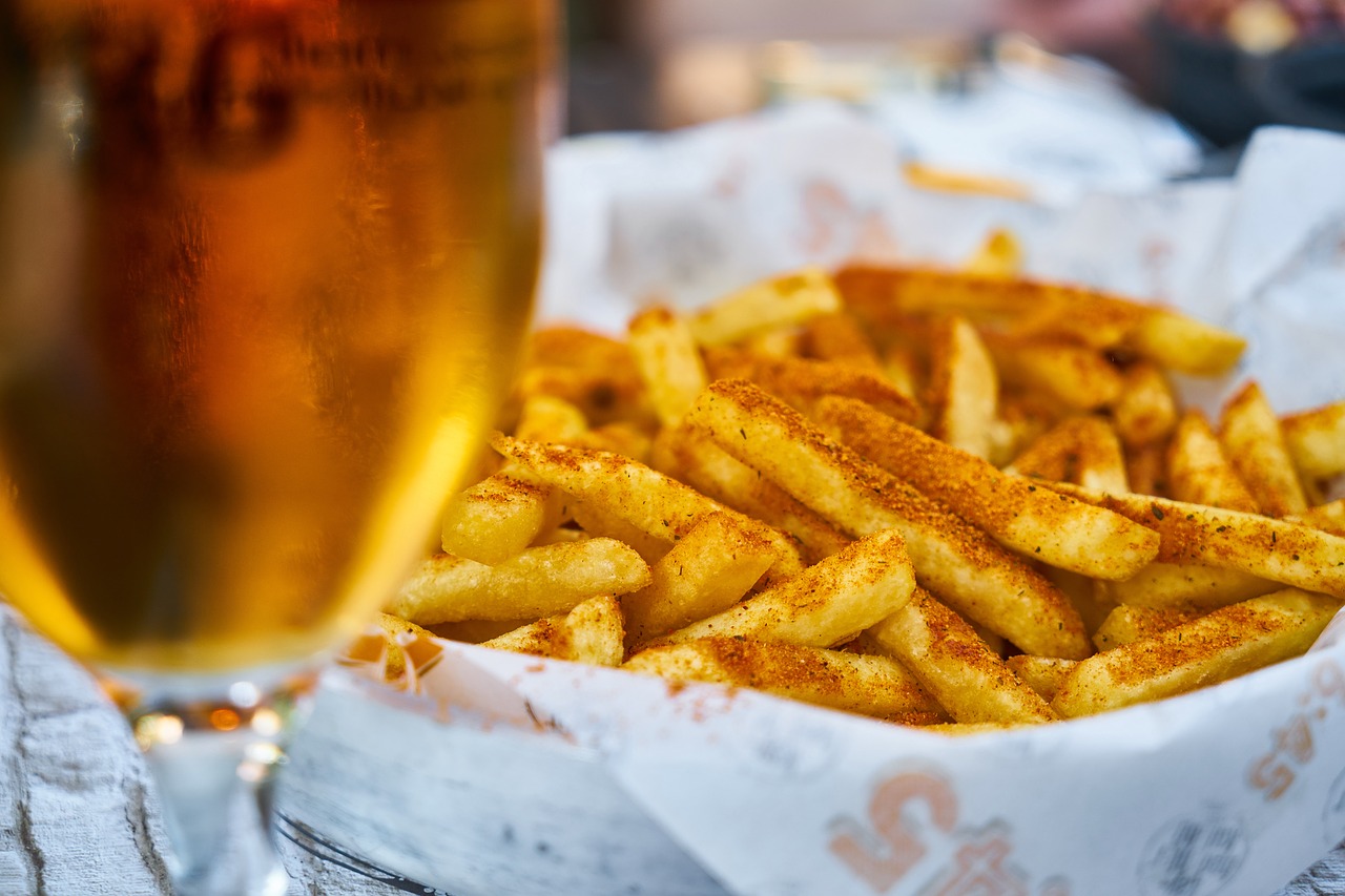 Bier und Fritten